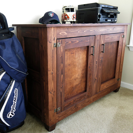 free plans diy storage cabinet using pine