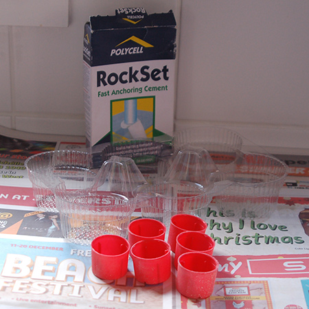 Concrete cupcake planters