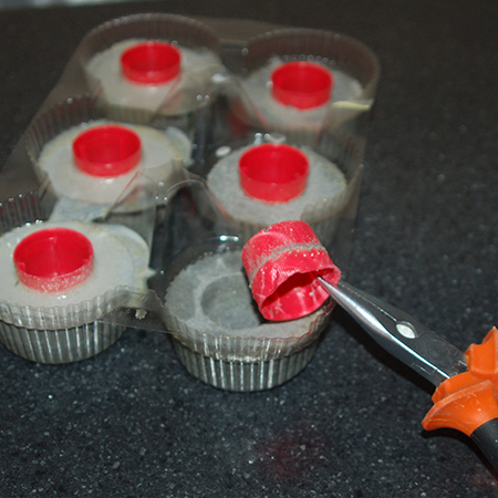 Concrete cupcake planters
