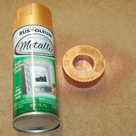 concrete planters sprayed with rustoleum metallic copper