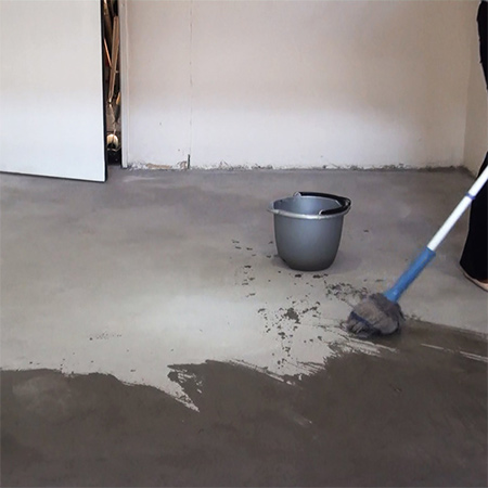 Stain bare concrete floors with CreteStain