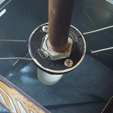 DIY vintage-style bedside lamp