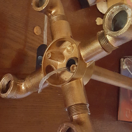 DIY vintage-style bedside lamp