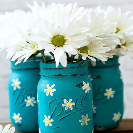 colourful mason ball jar easter craft ideas