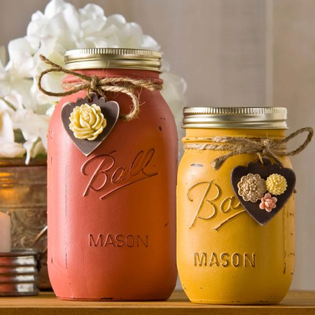 twine wrappped mason ball jar easter craft ideas