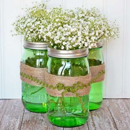 wrapped mason ball jar easter craft ideas