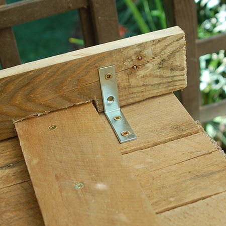 Reclaimed pallet wheelbarrow for plants or veggies