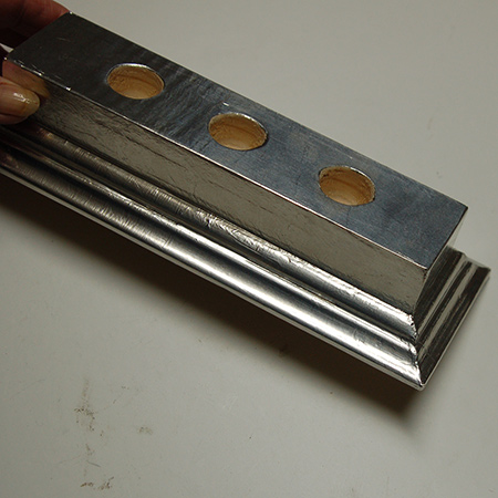 Quick Project: Faux pewter candle holder