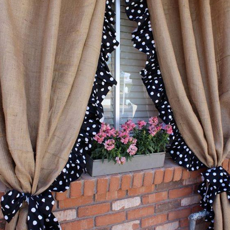 This natural fibre is perfect for outdoor on a patio or deck and you can add your own trim for added colour and pattern.