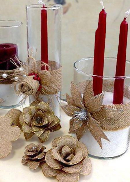 Inexpensive burlap decor