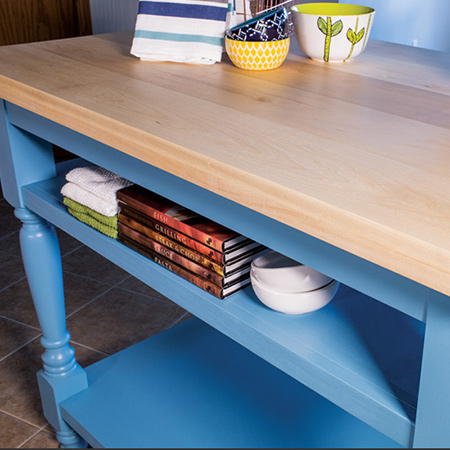 Practical kitchen storage island