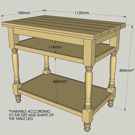 Practical kitchen storage island