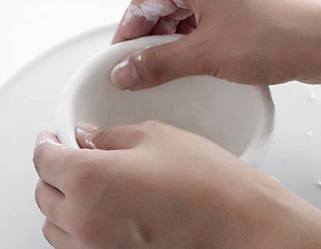 Air-dry decorative clay bowl