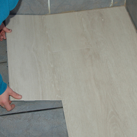 Cover up ugly tiles with Belgotex LVT flooring