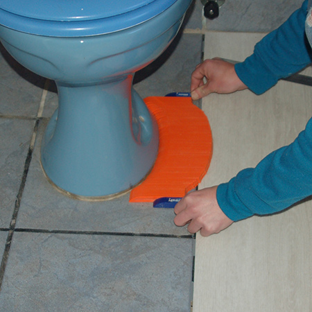 Cover Up Ugly Tiles With Belgotex Lvt, How To Cut Vinyl Flooring Around Toilet