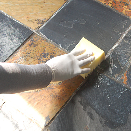 Strip and seal natural stone floors