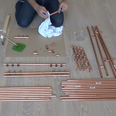 Make a copper pipe table