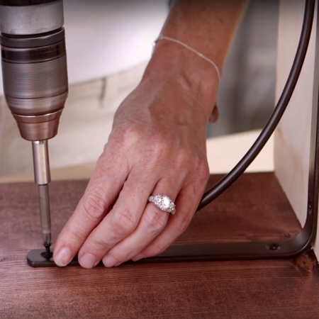 Wall mounted bedside light and table