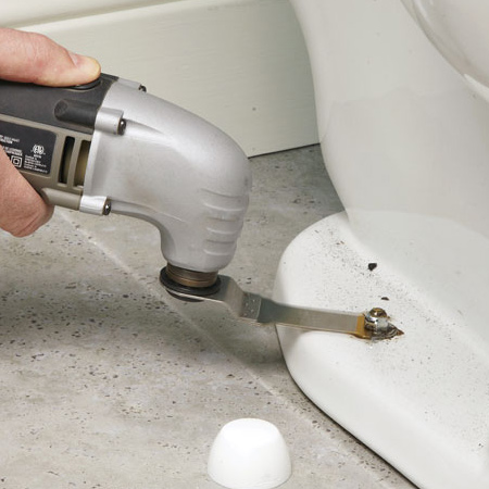 An oscillating multifunction tool with a flush-cut blade allows you to tackle this project with ease