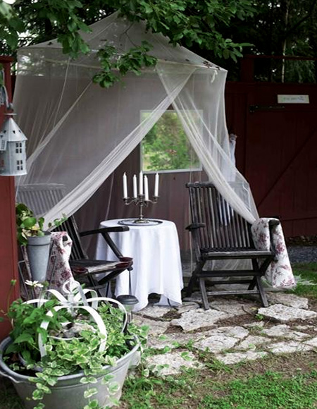 Romantic mosquito canopies