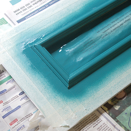 Rust-Oleum Chalked spray paint in Tidal Pond