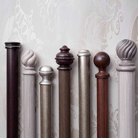 finishing touches curtain rods and finials