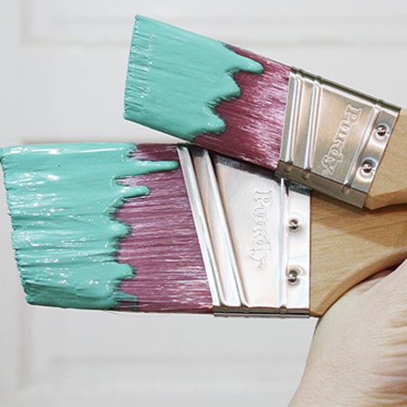 Before you begin painting, wet your brush in clean water
