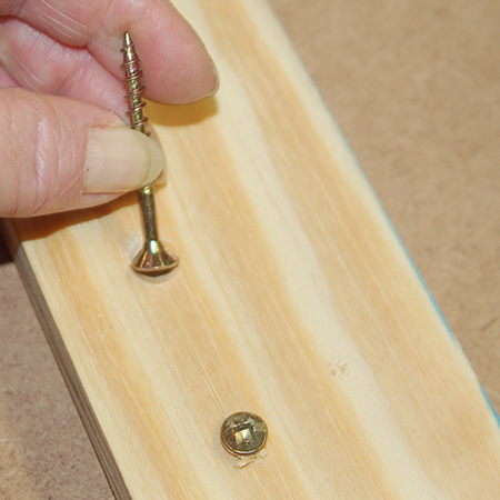 HOME-DZINE - DIY Tips - Not only is it important to drill a countersink hole, it's also important that the countersink hole be the right size for the screw. You want the screw head to be just below the surface (as shown below). To know how deep to drill the countersink hole, place the head of the screw in the drilled hole. If it just fits inside the hole - you're good to go.