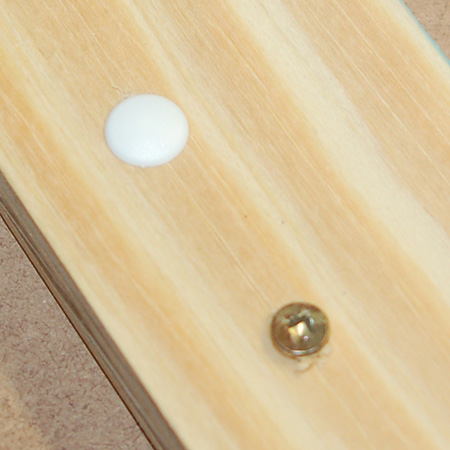 HOME-DZINE - DIY Tips - When you want to hide or disguise screws on furniture that is to be stained, or furniture that needs to be able to be taken apart, there are a variety of plastic screw caps and self-adhesive screw covers that you can us