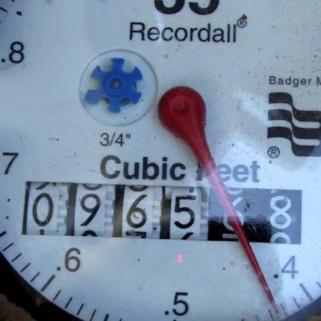 Where an inferential water meter is fitted you will be able to see changes on the meter
