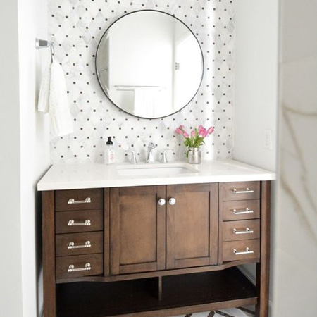 HOME-DZINE | Bathroom Update - The bathroom vanity has become a main feature in a modern bathroom and you can go to town to turn a boring vanity into an eye-catching statement piece. Repurpose a bureau or chest of drawers with a countertop and basin, or upcycle a flea market find into a whimsical wash basin. There are plenty of ideas for your imagination to run wild.