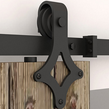 HOME-DZINE | Sliding Barn Door - The Paris sliding barn door hardware has a refined fleur-de-lis design that adds a refined touch to sliding doors.