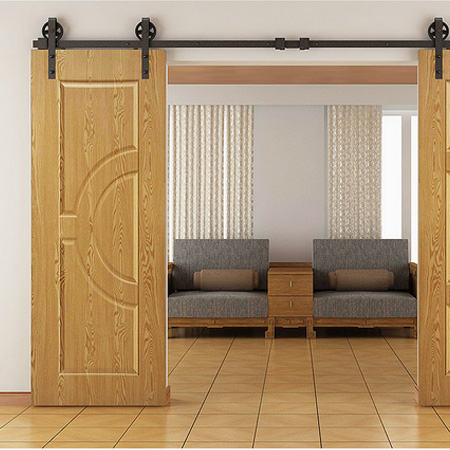 HOME-DZINE | Sliding Barn Door - Spoke Wheel sliding barn door hardware