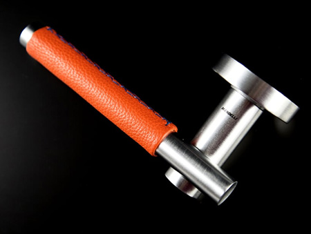 Custom crafted leather handles