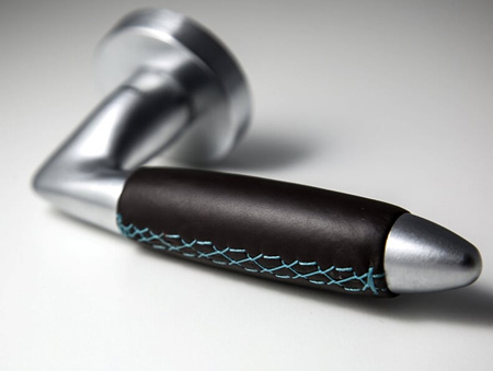 Custom crafted leather handles