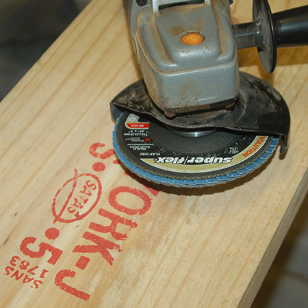 convert angle grinder into sander