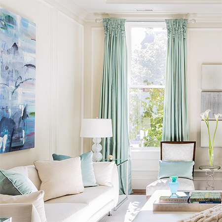 HOME-DZINE | Window Designs - If you're wanting something truly eye-catching for your windows, try this basket-weave treatment.