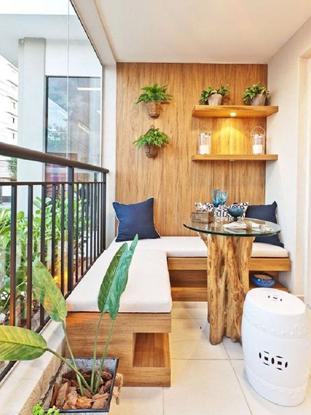 HOME-DZINE | Outdoor Rooms - If the balcony receives a lot of sunlight, you will want to factor in a shade umbrella, canopy or blind/screen that allows you to add some shade during the hot, summer months. We know how punishing the summer sun can be.