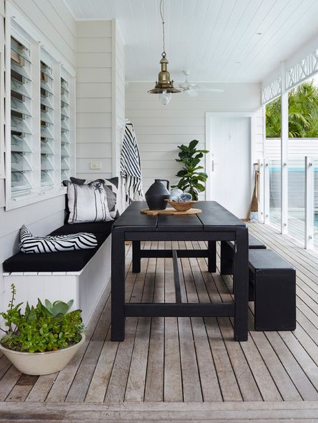 HOME-DZINE | Outdoor Rooms - Even a small deck or patio can be cleverly arranged to allow for seating and dining in one area. 