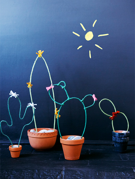 HOME-DZINE | Cactus craft ideas - Prickly to look at but soft to touch, cactuses come in some many varied and colourful varieties and can add a fun element to your home decor. We collected a selection of crafts featuring cactuses that the whole family can make using items you probably already have, or items you can recycle.