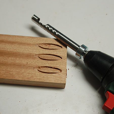 HOME-DZINE | Kreg Tools - Three plugs were drilled, going with the direction of the grain.