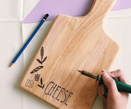 HOME-DZINE | Dremel Crafts - All you need to make your own crafty cheese board is a Dremel VersaTip - or soldering iron.