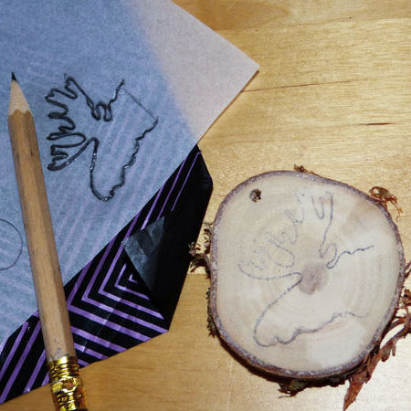 Wood Slice Tree Ornaments