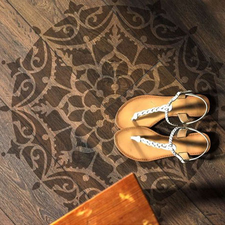 HOME-DZINE | Stencils - Mandala stencils are oh so trendy for today’s interiors and there are various designs that can be used as a wall stencil, or to dress up a piece of furniture. Be creative: use different colour combinations - possibilities are endless. 