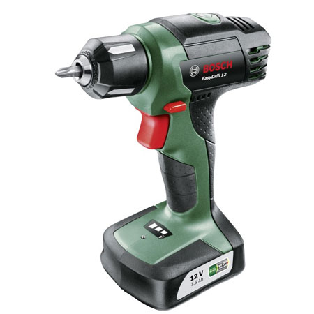 HOME-DZINE | Bosch Tools - The Bosch EasyDrill 12 features a 3-stage LED display that keeps the user informed of the current battery charging level at all times. The tool also indicates current rotation (forwards-backwards) via LED dislay.