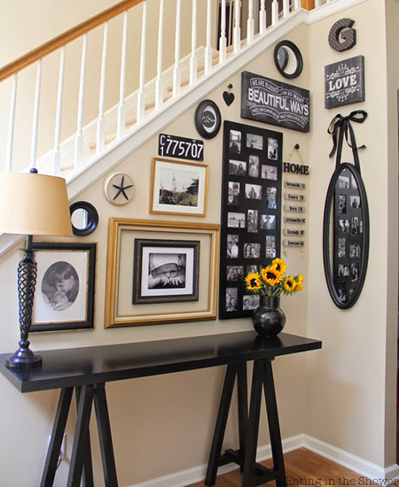 DIY Trestle Console Table