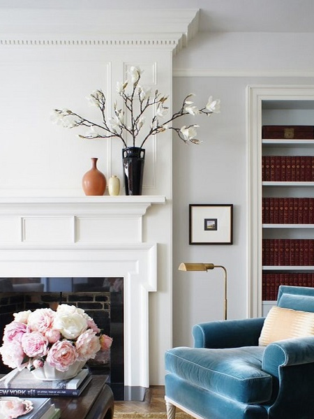 Before you go overboard and fill up a space with knick-knacks, consider what is already in the room