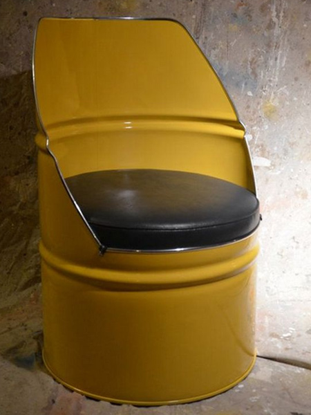 recycle oil barrels into furniture for a home