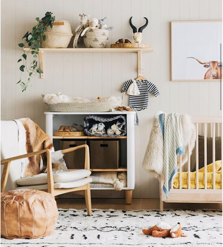 When you are decorating the nursery for your new arrival, you'll want to use eco-friendly, non-toxic and organic materials in the room.