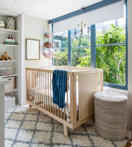 With the walls painted you'll want to go shopping for furniture and accessories. Selecting the right décor for a nursery or child's bedroom is an exciting time. However, you will want to be on the lookout for items that are not only modern, or are perfect for the room, but are also eco-friendly. 